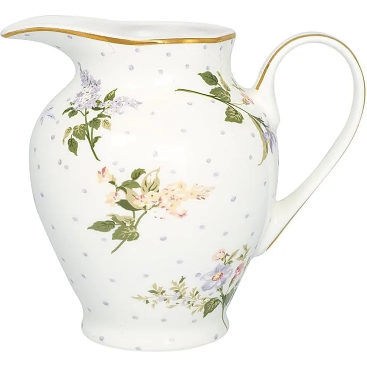 Greengate Asta Milchkännchen rund white