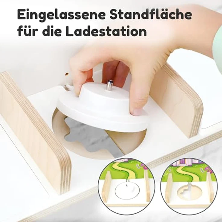 stadtecken Holzregal für Musikbox I Geeignet für die Toniebox und ca. 50 Tonies I Perfekte Tonie Aufbewahrung im Kinderzimmer I Zum Aufstellen oder Aufhängen I Märchenschloss, groß – Bild 9