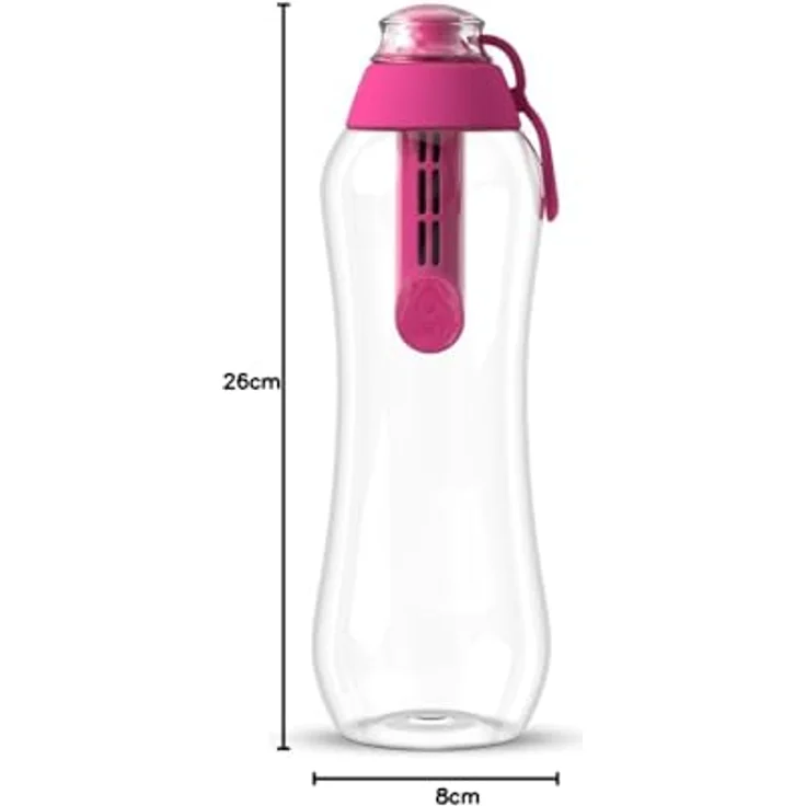 Dafi POZ00968 Wasserfiltration Flasche 0 5 l Pink Transparent – Bild 8