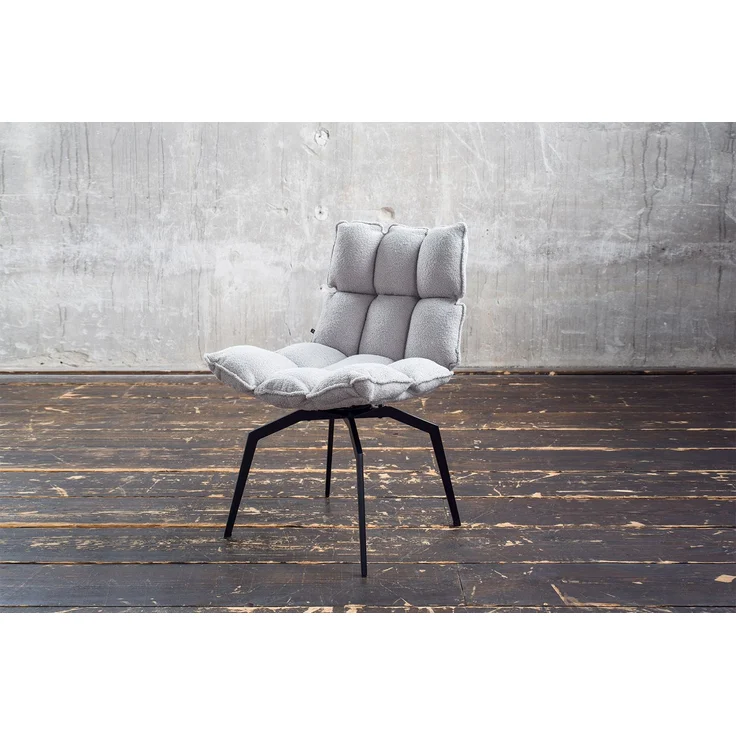 KAWOLA Esszimmerstuhl BARO Drehstuhl Stoff grau 86 x 65 x 54 cm – Bild 2