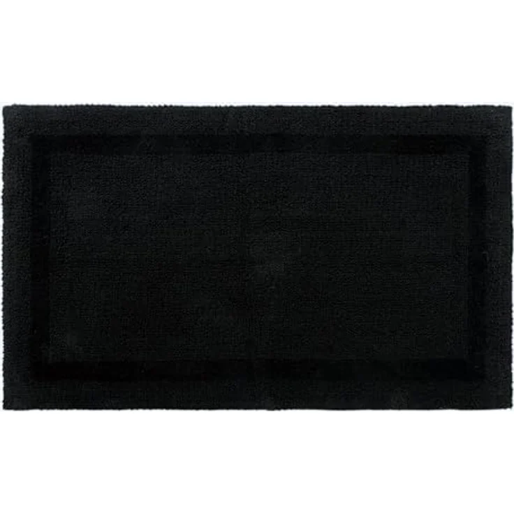Homescapes Badematte 2 teiliges Luxus Badematten Set 100% Baumwolle schwarz, Höhe 30 mm, Badematte - 50x80 cm, WC Vorleger - 50x55 cm – Bild 4