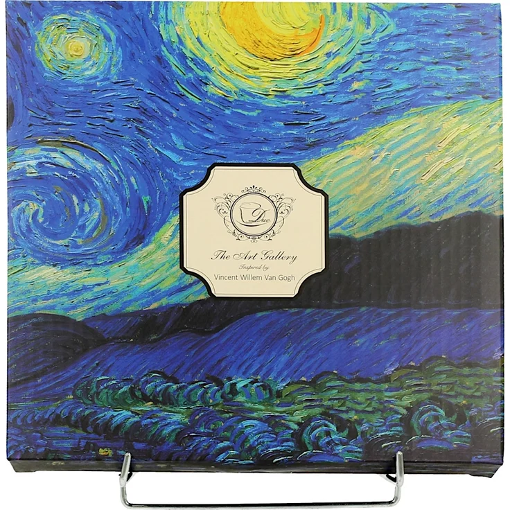 DUO ART GALLERY Dessertteller 2er Set STARRY NIGHT inspired by Van Gogh New Bone China Porzellan – Bild 4