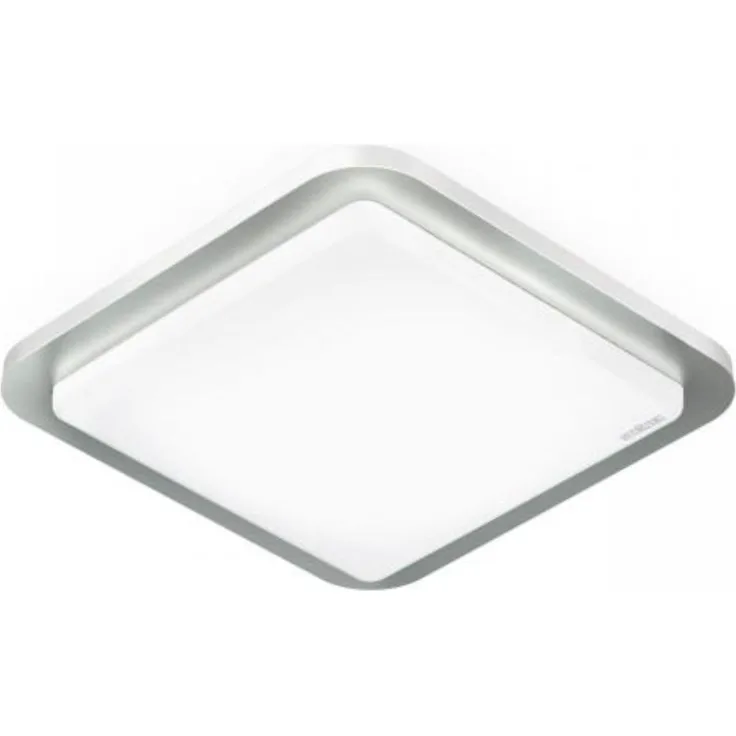 Steinel LED Innenleuchte RS LED D2 S Edelstahl, 8.8 W Deckenlampe, 360° Bewegungsmelder, Nachtlicht, Dauerlicht