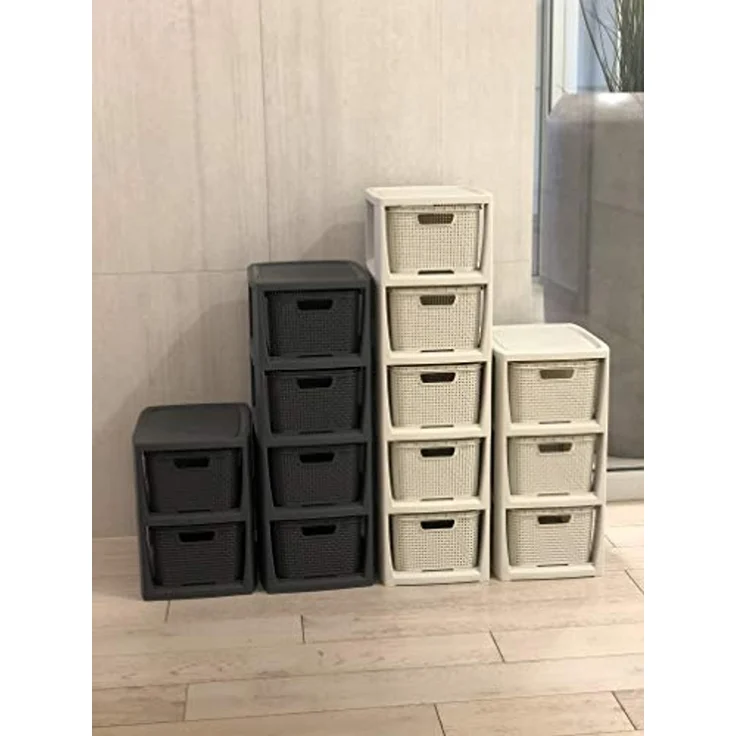 BranQ Badregal 1727, Rattan Regal Korbregal Badregal mit 2 Körben – Bild 7
