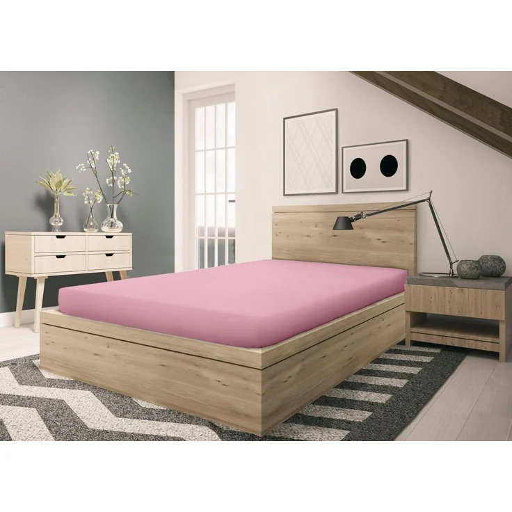 Setex REFIBRA Feinbiber Spannbettlaken rosa 180 x 200 cm – Bild 3