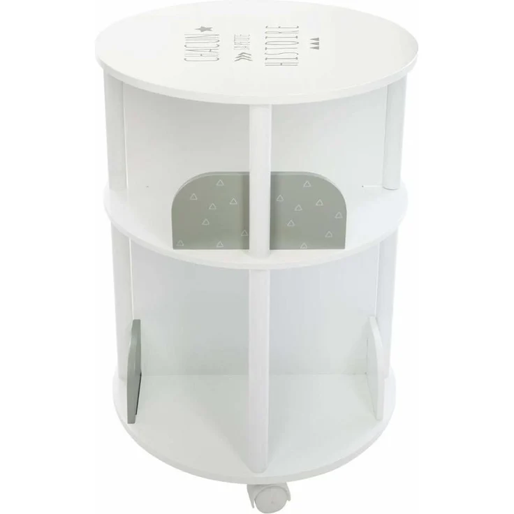 Bücherregal aus Holz für Kinderzimmer, Schrank mit Rädernrund – Bild 8