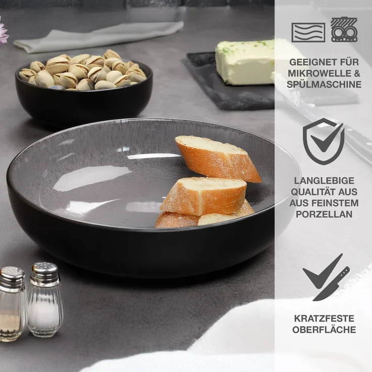 Moritz & Moritz VIDA Servierschale 2tlg. anthrazit – Bild 5