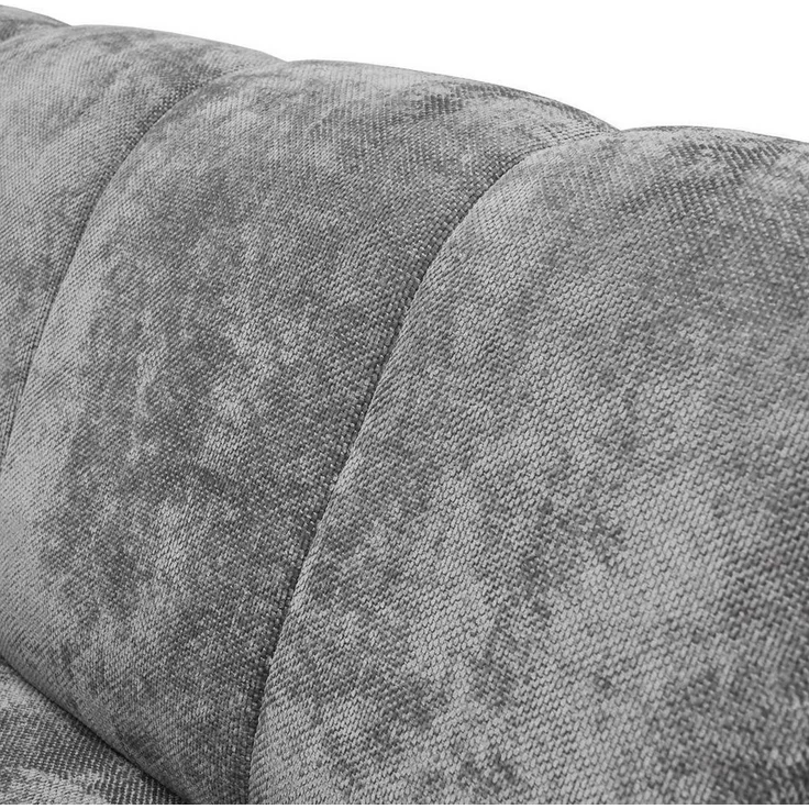 Beautysofa Ecksofa mit Metallbeine in schwarzer VOLARE L, mit höchstem Sitzkomfort, ohne Schlaffunktion – Bild 3