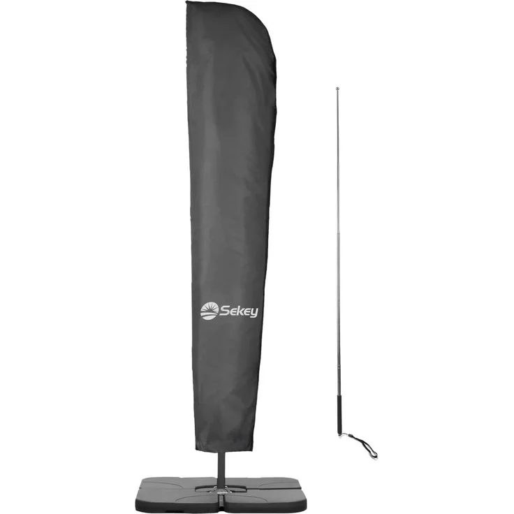 Sekey Schutzhülle für Ampelschirm / Sonnenschirm, Abdeckhauben für Sonnenschirm | 265×48/70 cm – 100% Wasserdichter Polyester, UV-Beständig – Bild 1