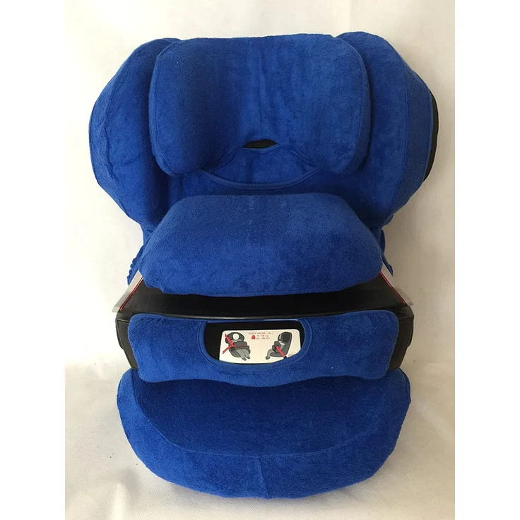 Sommerbezug Schonbezug für Cybex Junofix und Juno 2-Fix Frottee 100% Baumwolle blau + Wechselbezug für den Fangkörper