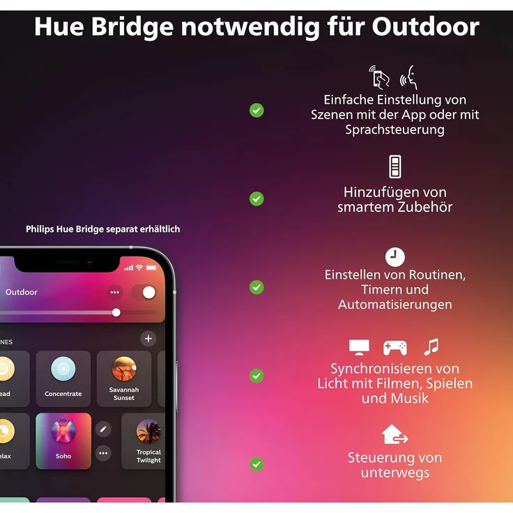 Philips Hue White & Color Ambiance Resonate Wandleuchte einstrahlig, schwarz – Bild 8