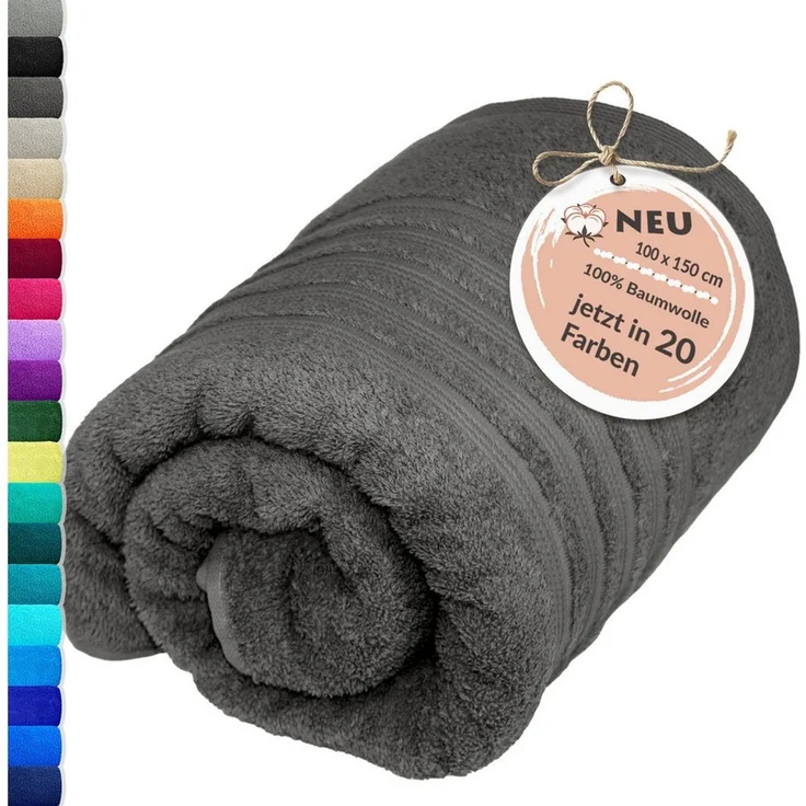 Lashuma Badetuch - XXL Handtuch London, Frottee (1-St), großes Badehandtuch - Duschtuch 100x150 cm für Damen & Herren – Bild 5