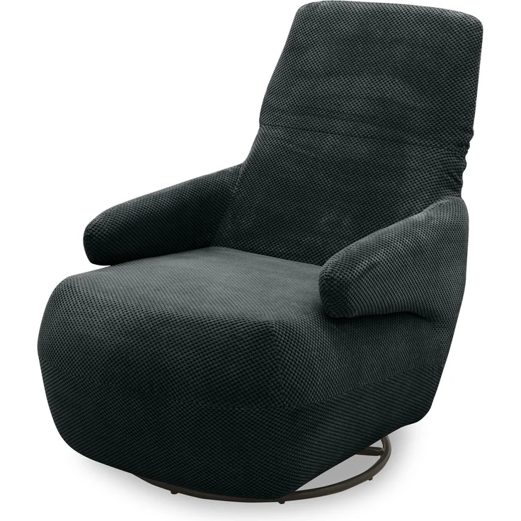DOMO. collection Sessel 700015, Polstersessel, gepolsterte Rückenlehne, Rückenfunktion, Drehfunktion, Wippfunktion, Cocktailsessel, Loungesessel, 68 x 88 x 67 (BxTxH), schwarz – Bild 5