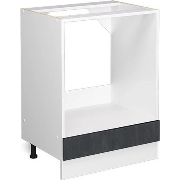 Herdumbauschrank R-Line Schwarz Beton 60 cm ohne Arbeitsplatte Vicco – Bild 4