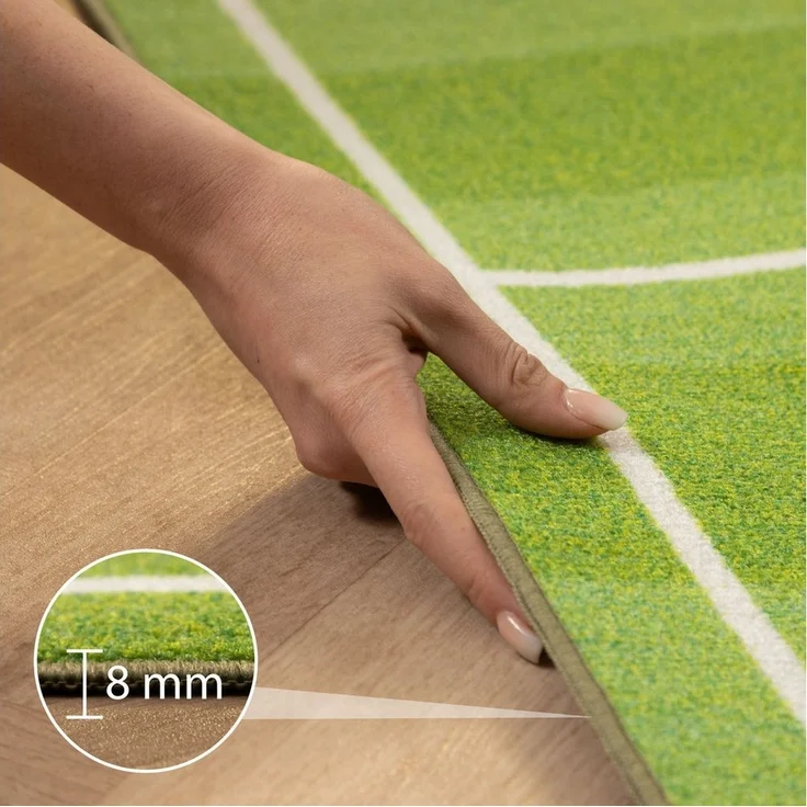 SIMPEX24 Teppich Fußballstadion, Rechteckig, Höhe: 7 mm, Kinderteppich Fußballstadion Teppich Kinderzimmer Rutschfest Waschbar – Bild 2
