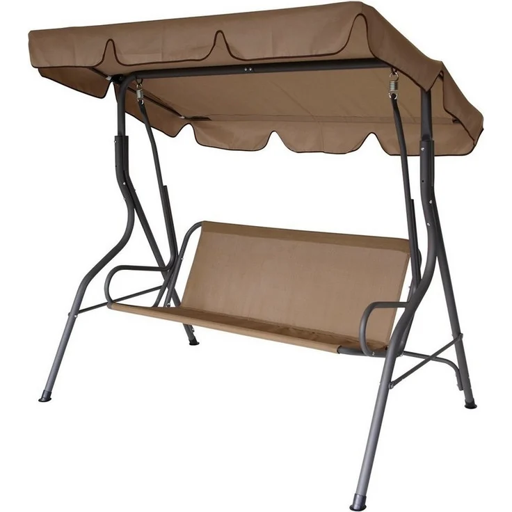Hollywoodschaukel FLORIDA 3-sitzer, grau/creme – Bild 2
