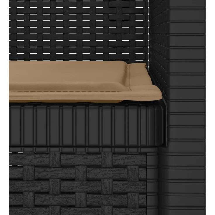 vidaXL 1-Sitzer Sessel mit Kissen Rattan-Look PP Anthrazit 8011854 – Bild 7