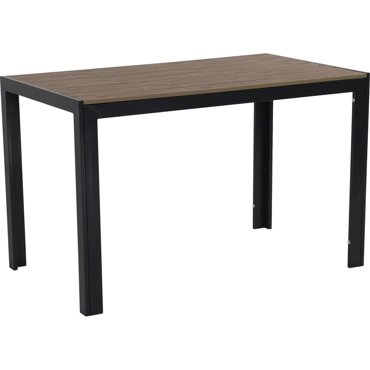 FIRE ALMA Nonwood Alu-Gartentisch Gartenmöbel anthrazit/grau 120x70 cm – Bild 2