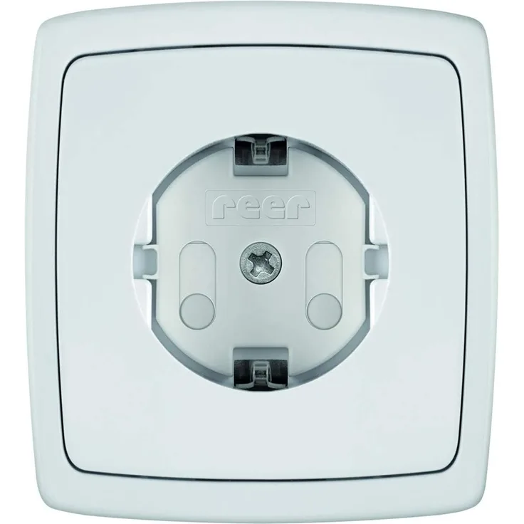 reer Steckdosenschutz, Kindersicherung, schraubbar, weiß, 30er