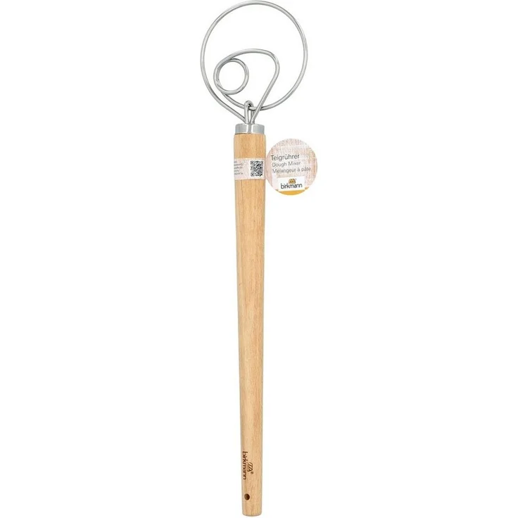 Birkmann Spiralbesen Teigrührer LAIB & SEELE, L 34 cm, Edelstahl, Holz – Bild 2