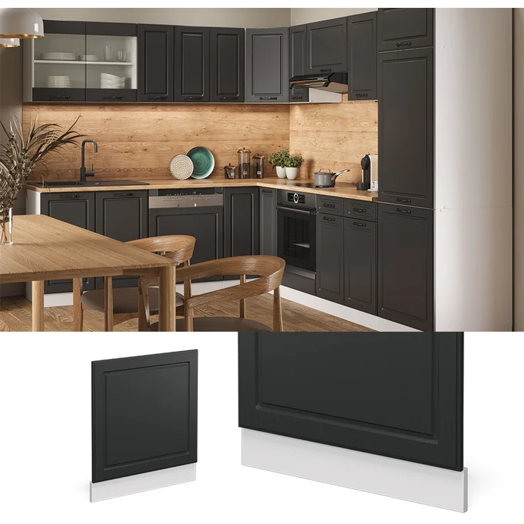 Frontblende R-Line Anthrazit Landhaus 60 cm ohne Arbeitsplatte Vicco – Bild 2