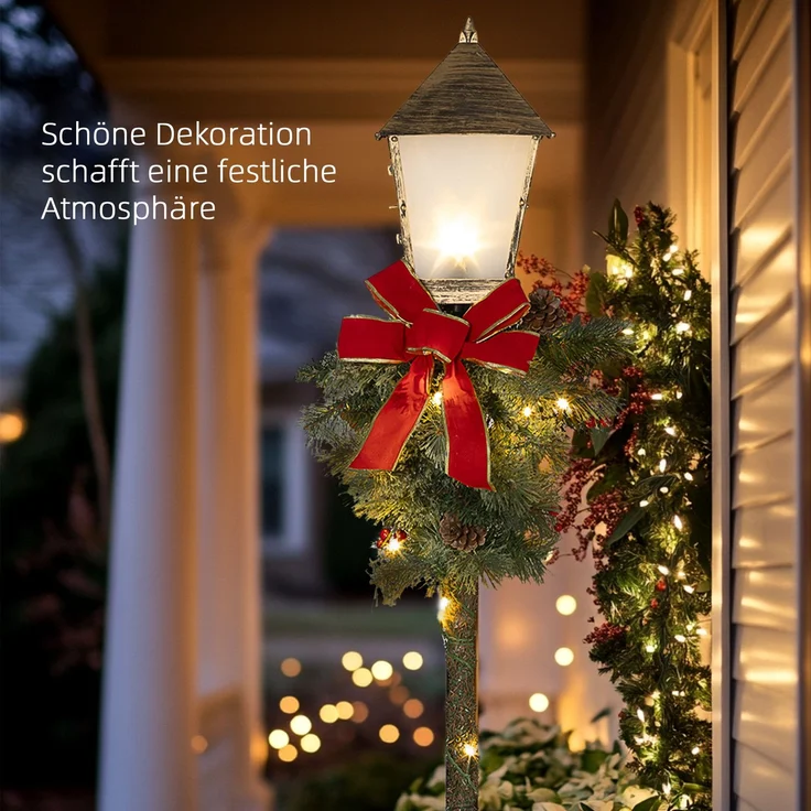Outsunny Weihnachtslaterne, Kunststoff, Metall, Grün, Ø35 x 150H cm – Bild 4