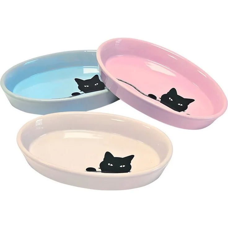 Nobby Futternapf Katzen Keramik-Napf Wilson hellblau