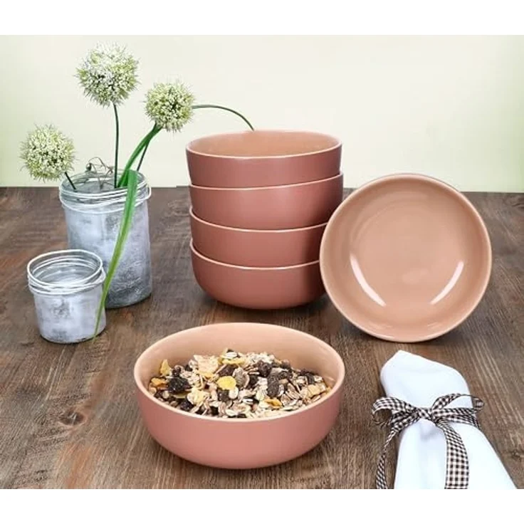 Ritzenhoff & Breker Müslischale Ritzenhoff 6x Jasper Schale Ø14,5cm Puder 360ml Steingut 6 Pers, Steingut – Bild 3