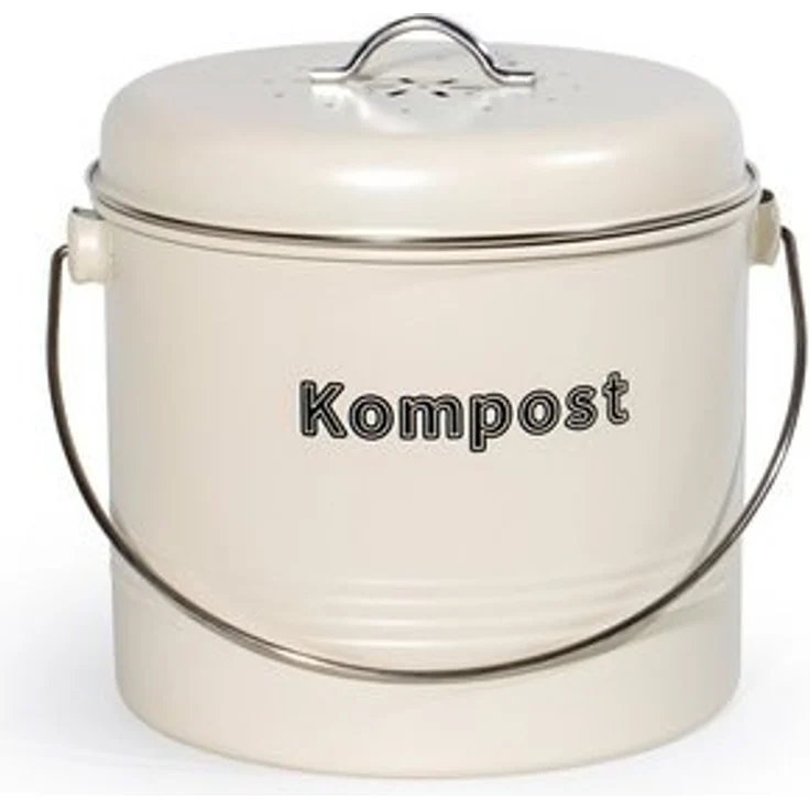 Zedelmaier Biomülleimer Biomülleimer Küche, Bio Mülleimer, Komposteimer Metall, Geruchsdicht mit Aktivkohlefiltern, Biomüll Retro 7L – Bild 6