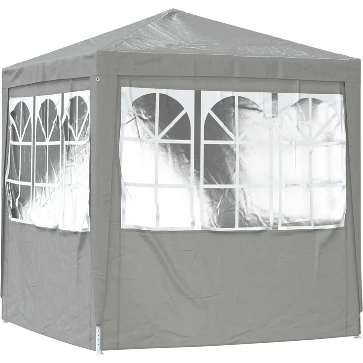 vidaXL Party-Zelt Hellgrau 200 x 200 x 240 cm PE und Stahl 42032995 – Bild 6