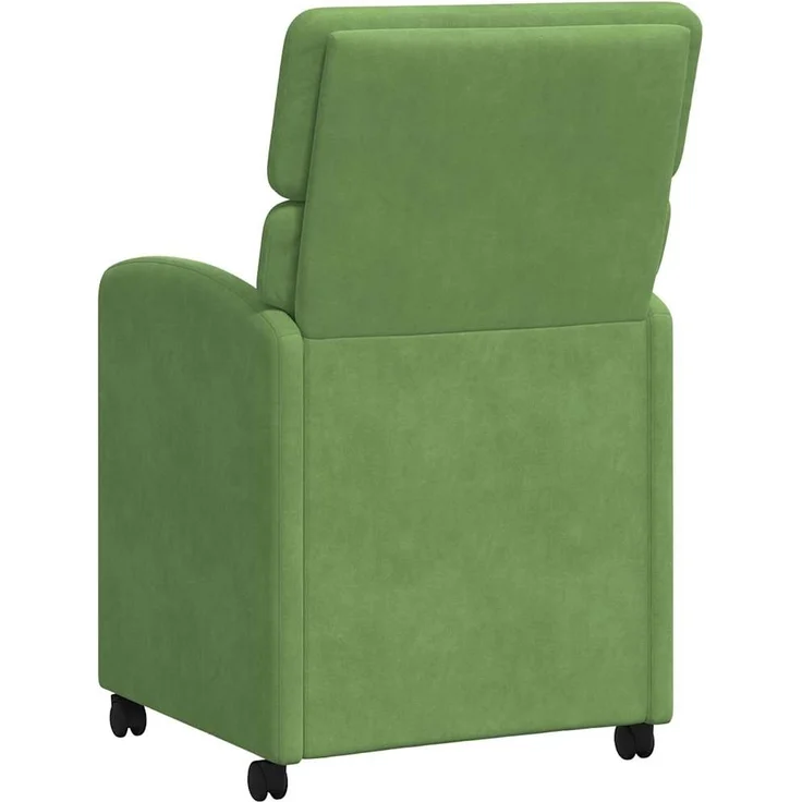 vidaXL Esszimmerstühle mit Rollen 2 pcs Hellgrün 58 x 65 x 98 cm Samt 42017878 – Bild 5