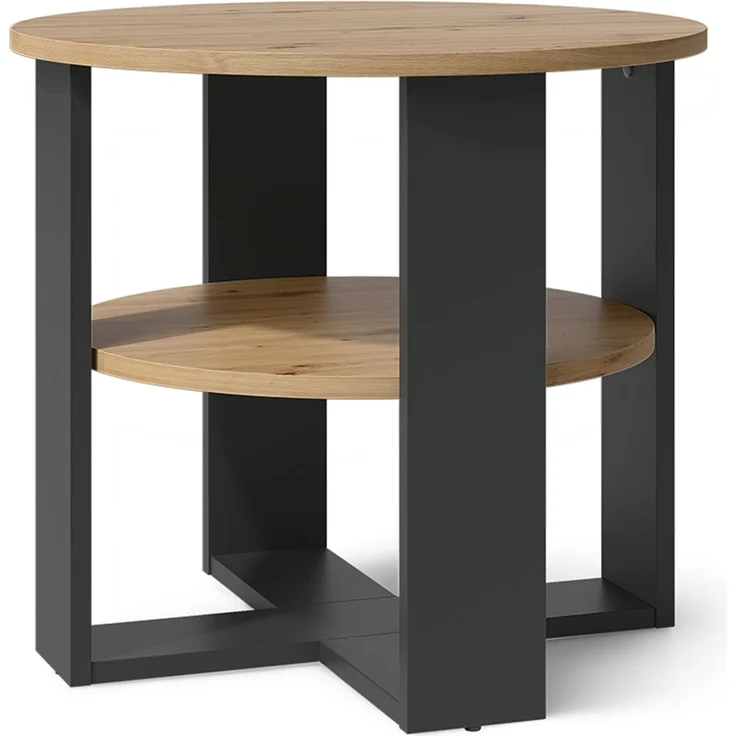 Couchtisch Romeo Anthrazit/Artisan-Eiche 53 x 53 cm Vicco – Bild 1