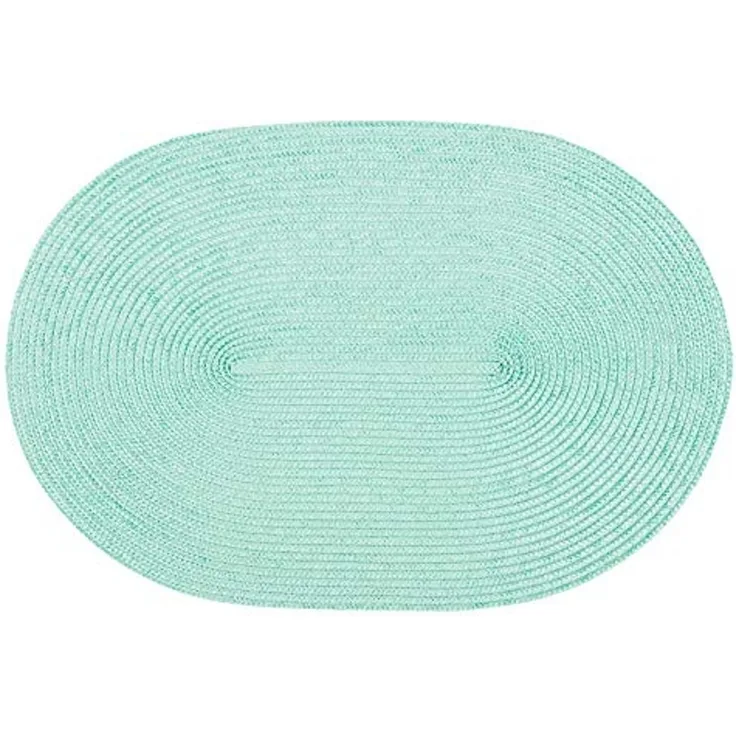 Haus und Deko Platzset Platzset oval ca. 45x30 cm Bast Optik Platzdeckchen Tischset geflochte, (1-St)