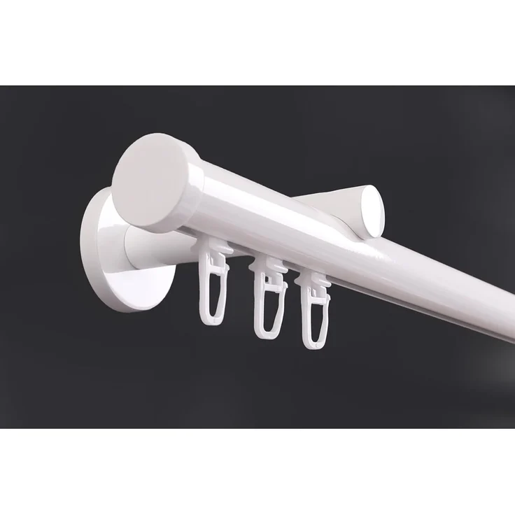 Deco-Raum® Gardinenschiene Innenlauf Weiß Modern | Länge: 240cm | Material: Aluminium | Farbe: Weiß – Bild 6