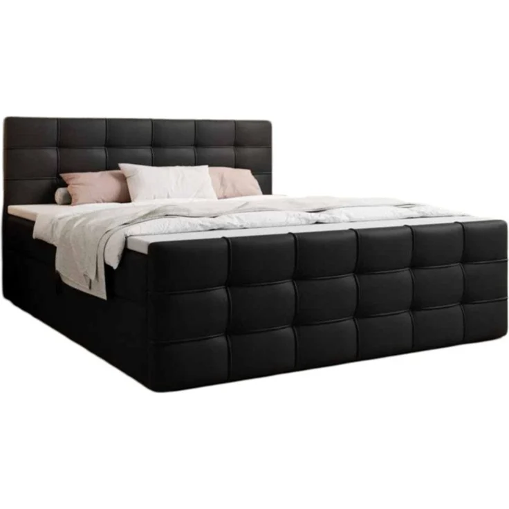 Luxusbetten24 Boxspringbett Luxor in Kunstleder, mit Stauraum – Bild 1