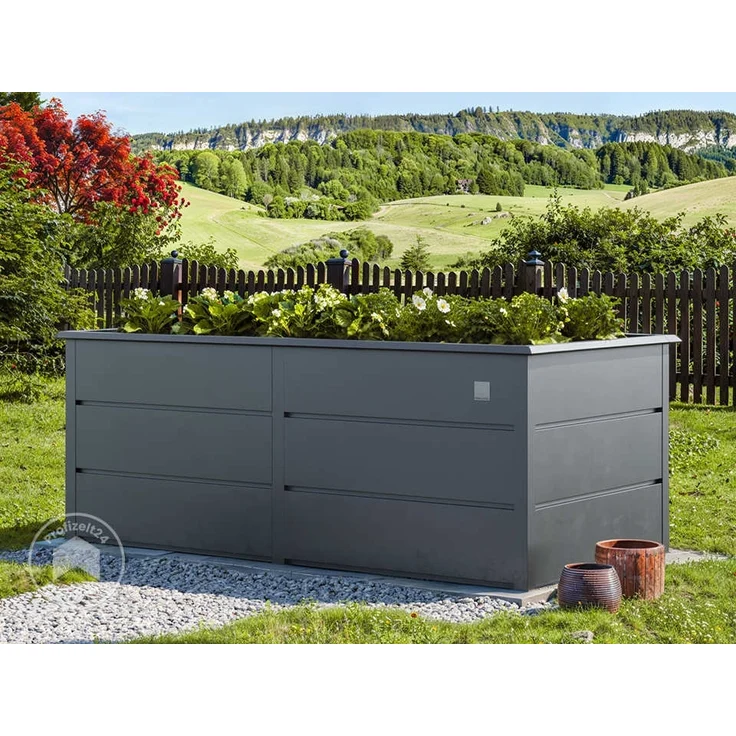 GFP Primeyard LILLY Hochbeet aus feuerverzinktem Stahl 200x100x78 cm – ergonomisch, rostfrei, mit Schneckenschutz, ideal für Garten & Balkon – Bild 1