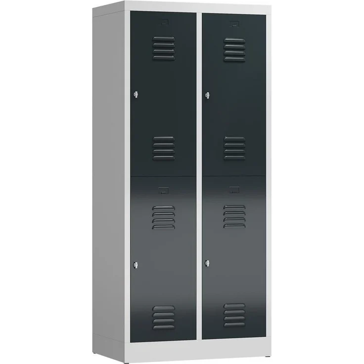 Steelboxx Spind ClassiX Garderobenschrank, 2 Abteile doppelstöckig, 1800 x 800 x 500 (1-St) Komplett verschweißt und montiert, keine Montage erforderlich – Bild 1