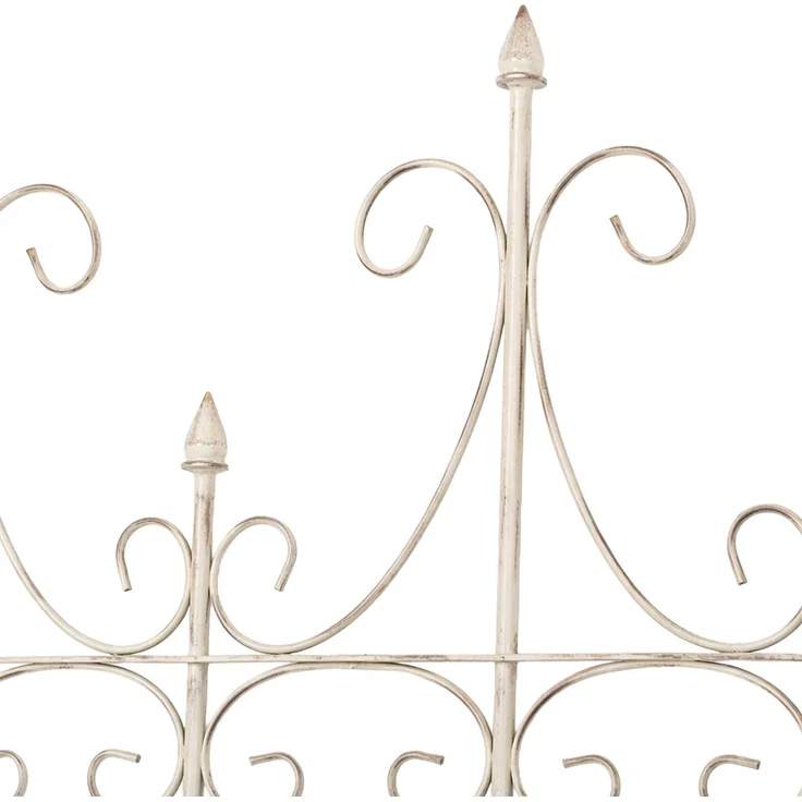 Rankgitter KALLE - 100x2x150cm, Metall, Antik-Creme | Rankhilfe Kletterpflanzen Gartendekoration – Bild 6