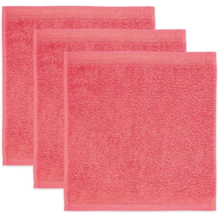 Möve Superwuschel Seiftuch 30x30 cm aus 100% Baumwolle, Coral 3er Set – Bild 4