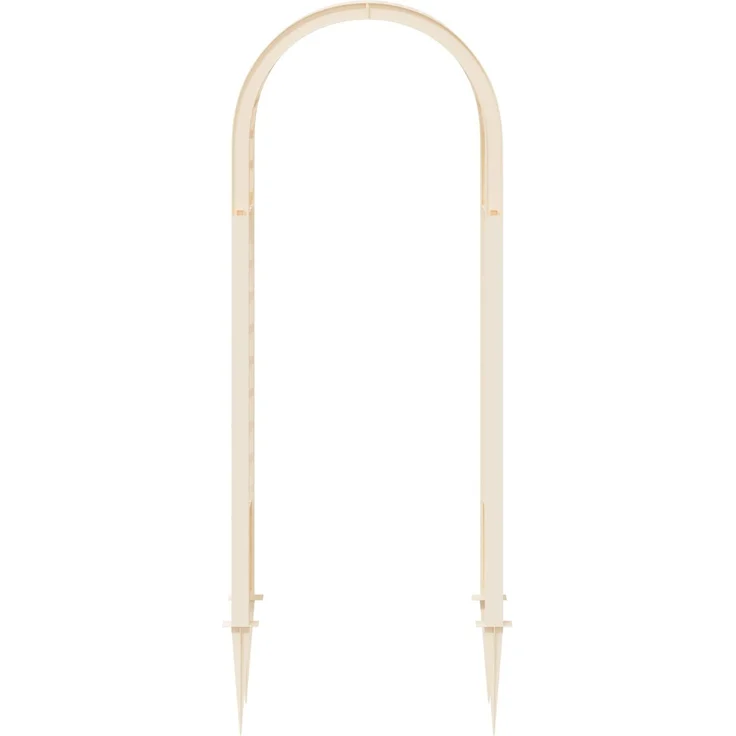 vidaXL Rosenbogen mit Spitzen Weiß 97 x 43 x 218 cm PP 42041737 – Bild 3