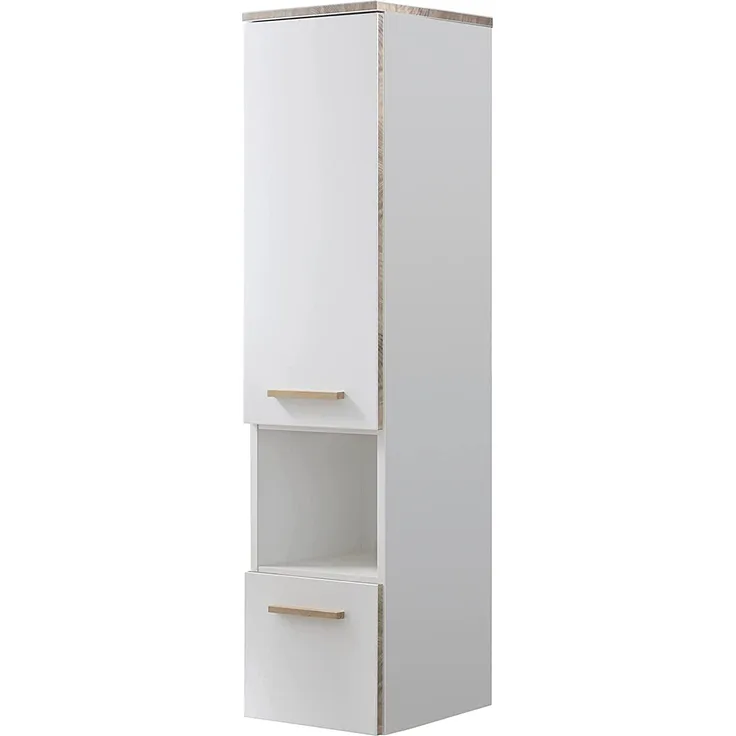 Midischrank 'Burgas', Weiß-Eiche