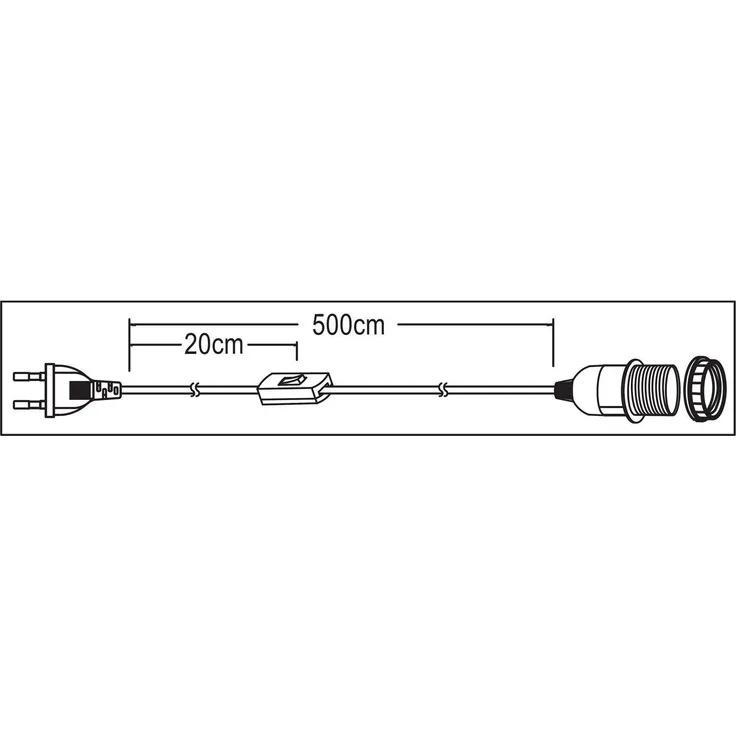 TRANGO LED Pendelleuchte, 3er Pack 1011-500B Lampenfassung mit ON/OFF Schalter - E27 Fassung schwarz mit 5m Netzkabel I Schraubring I Schalter, Lampenaufhängung I Pendelleuchte I Hängeleuchte