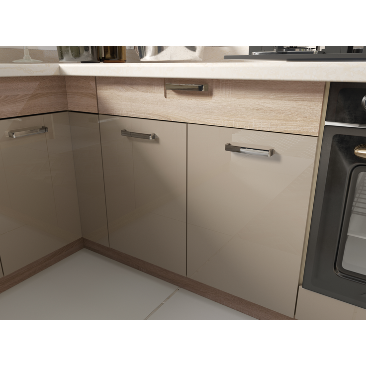 PREMIO 44G – Eckhängeschrank 70 × 40 cm, Beige Hochglanz – Bild 4