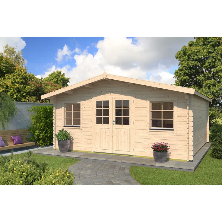 Fjordholz Gartenhaus Modell Pepe 44 Farblos – Bild 1