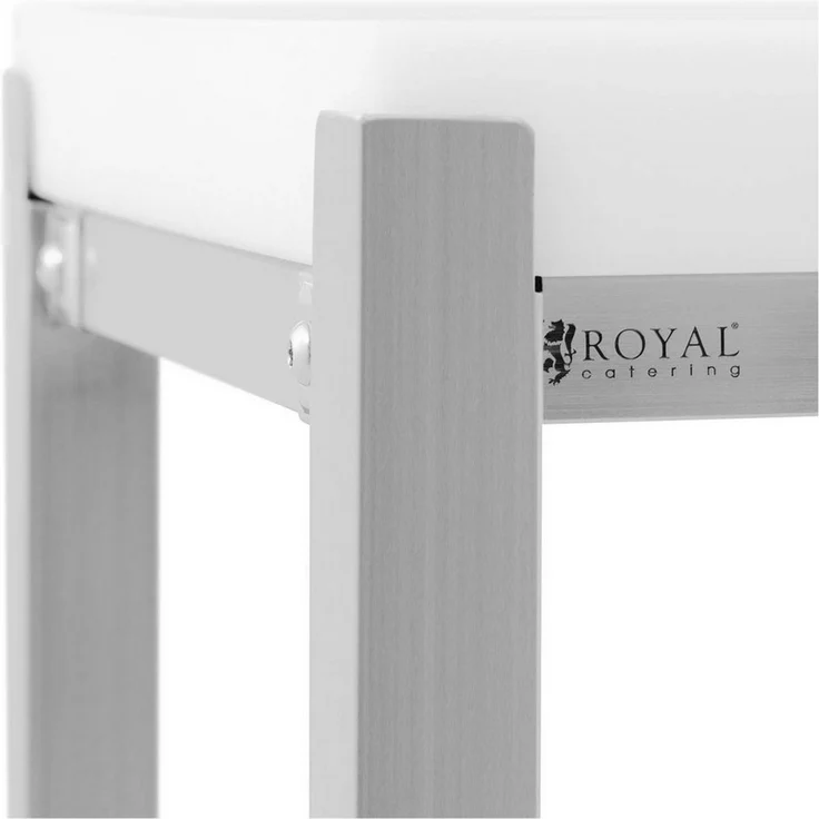 Royal Catering Schneidebrett Metzgerblock Hackklotz Fleischerblock 40 x 40 cm Edelstahl/Kunststoff, Edelstahl, Kunststoff (Polyethylen) – Bild 2