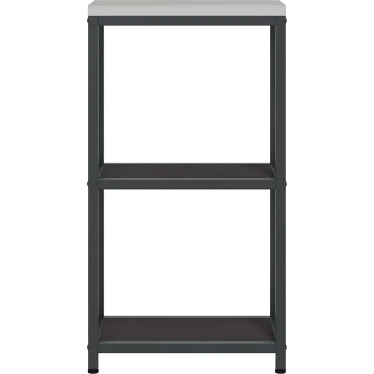 vidaXL Küchenaufbewahrung mit Regal Schwarz 60 x 50 x 92 cm Stahl 874975 – Bild 8