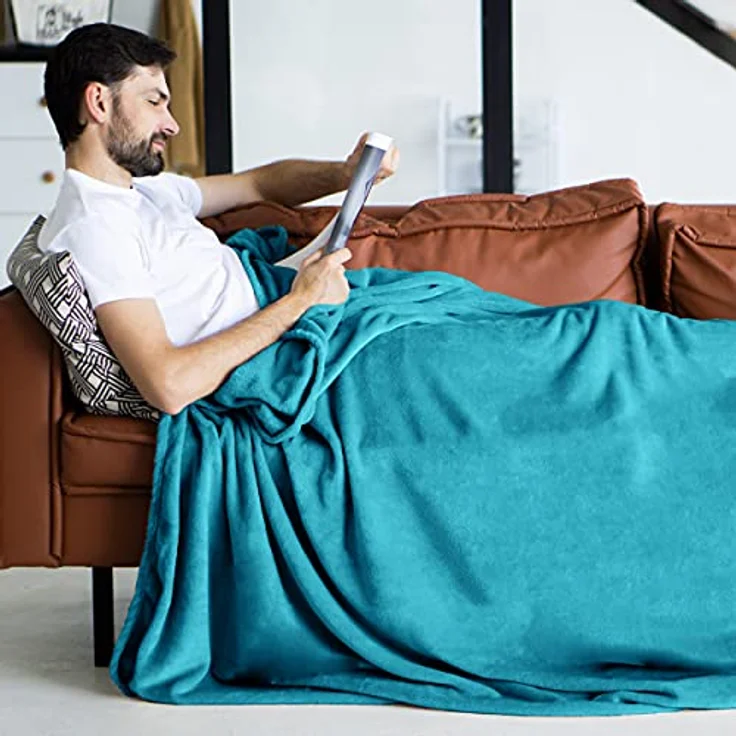 Wohndecke Kuscheldecke super weich & flauschig – warme Fleecedecke, Gräfenstayn, warme Wolldecke, Sofadecke & Tagesdecke - Überwurf Sofa, Couch – Bild 3