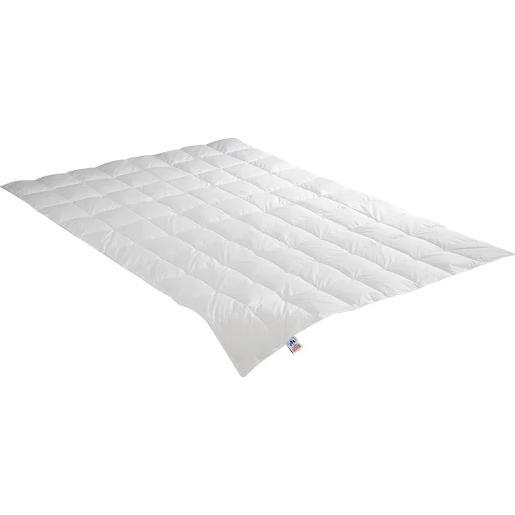 Irisette Daunendecke Edda leichte Sommerdecke, aus 100% Baumwolle 90% Daunen, 10% Federn mit Aufbewahrungstasche, 155x200 cm, weiß