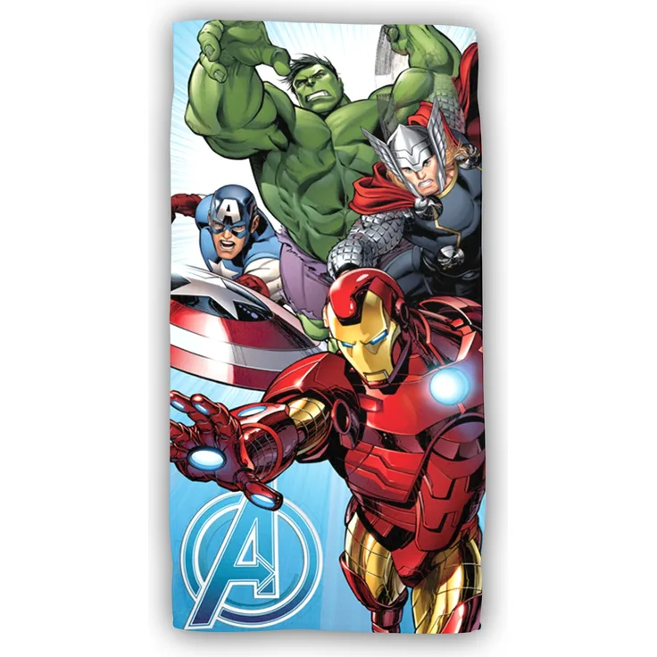 Avengers Baumwolle Strandtuch – Frottee Badetuch mit Premium Druck, 70x140 cm