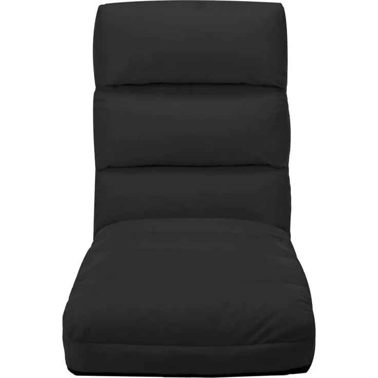 vidaXL Bodenstuhl Faltbar Schwarz Kunstleder 325245 – Bild 2